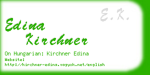 edina kirchner business card